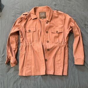 Maurices Utility Jacket with Collared Neckline and Long Sleeves XXL